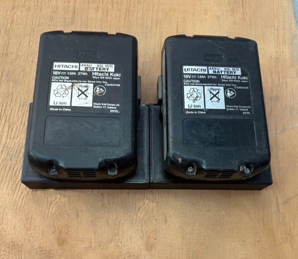10x HITACHI HIKOKI 18V/36V Battery Storage - Locking Holder Wall Shelf Mount