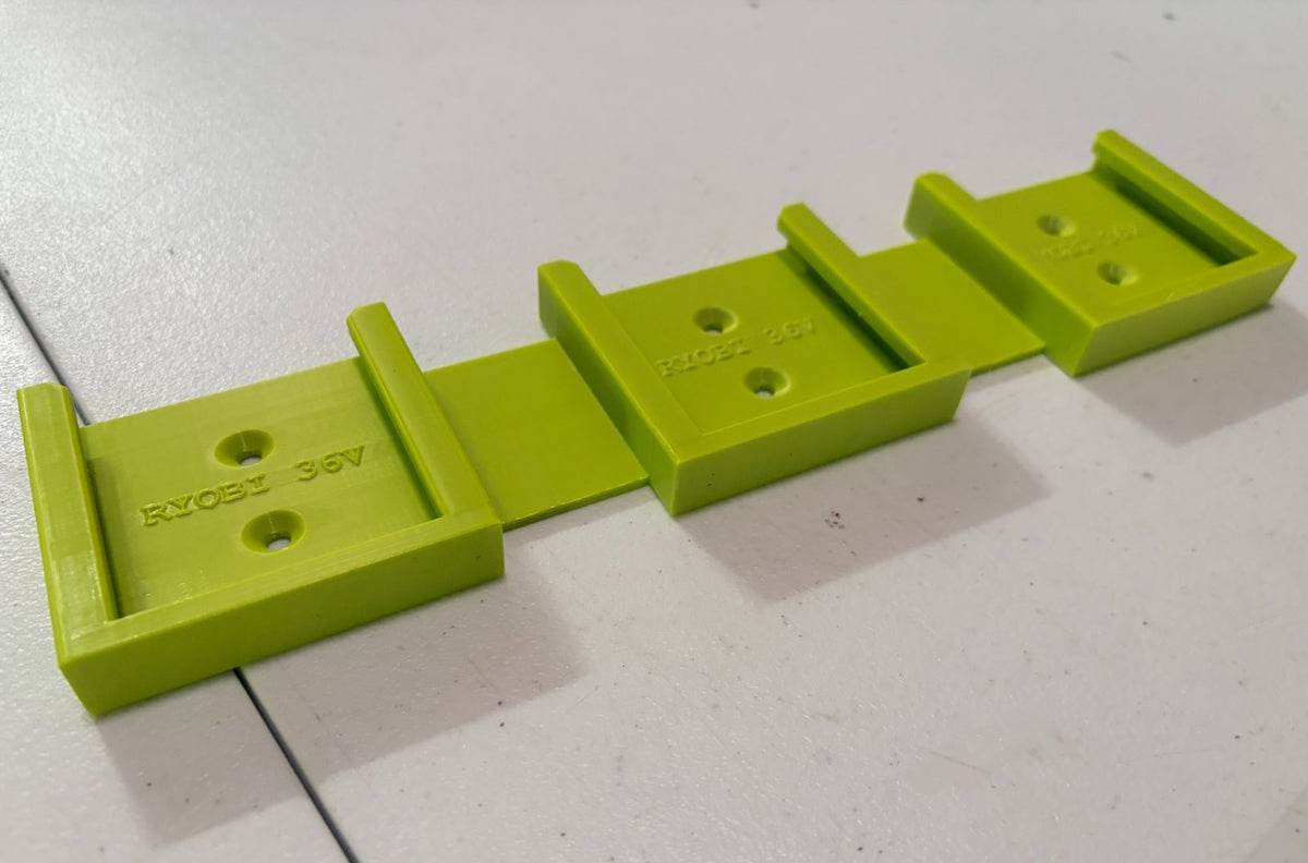 Ryobi  36v / 40v Triple Wall Mount Battery Holder for 3 Batteries