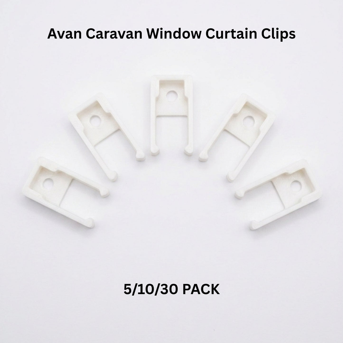 Caravan Window Curtain Clips for Avan & similar | Camper Tracks Hooks | AUS MADE