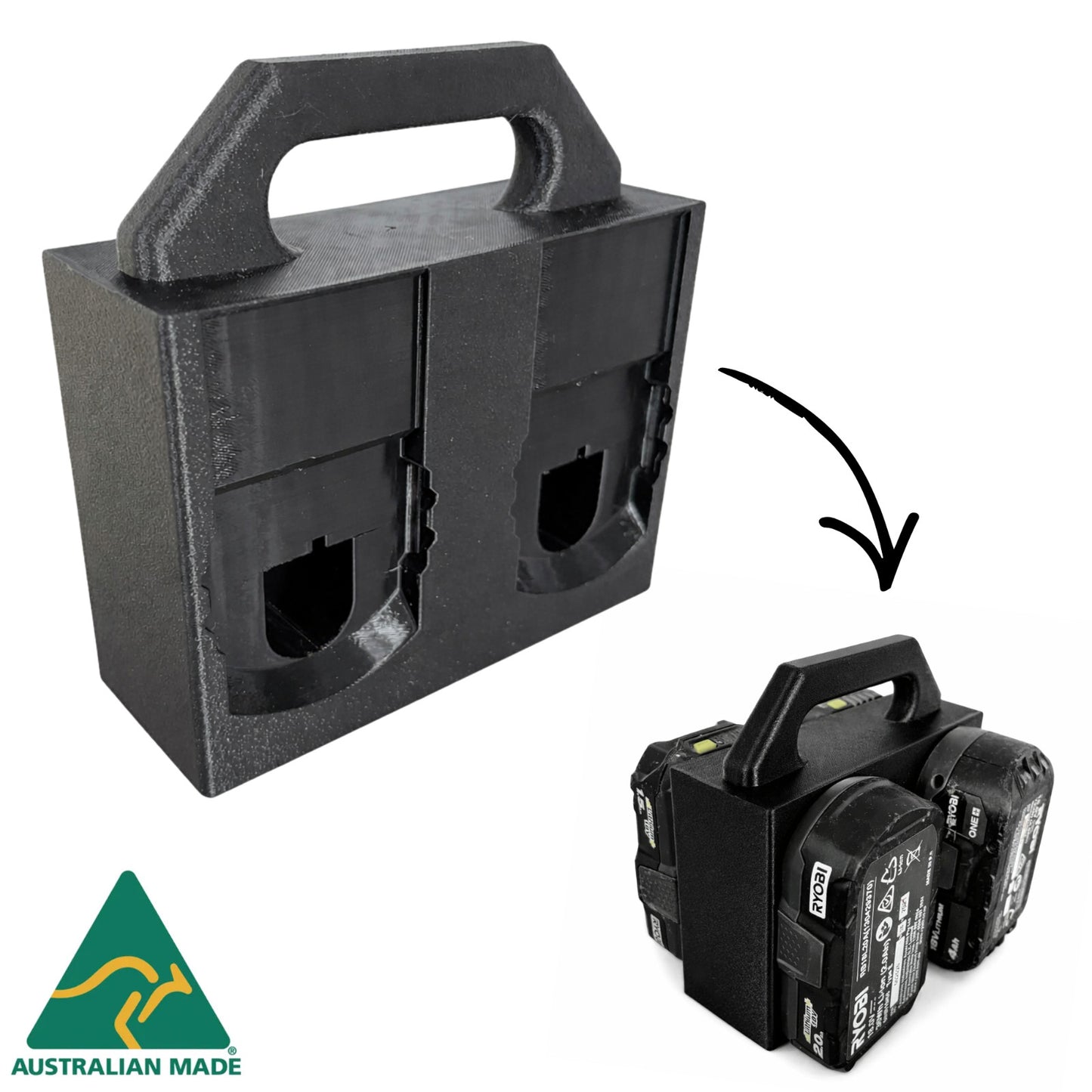 RYOBI 18V 4-slot Battery Caddy Carrier