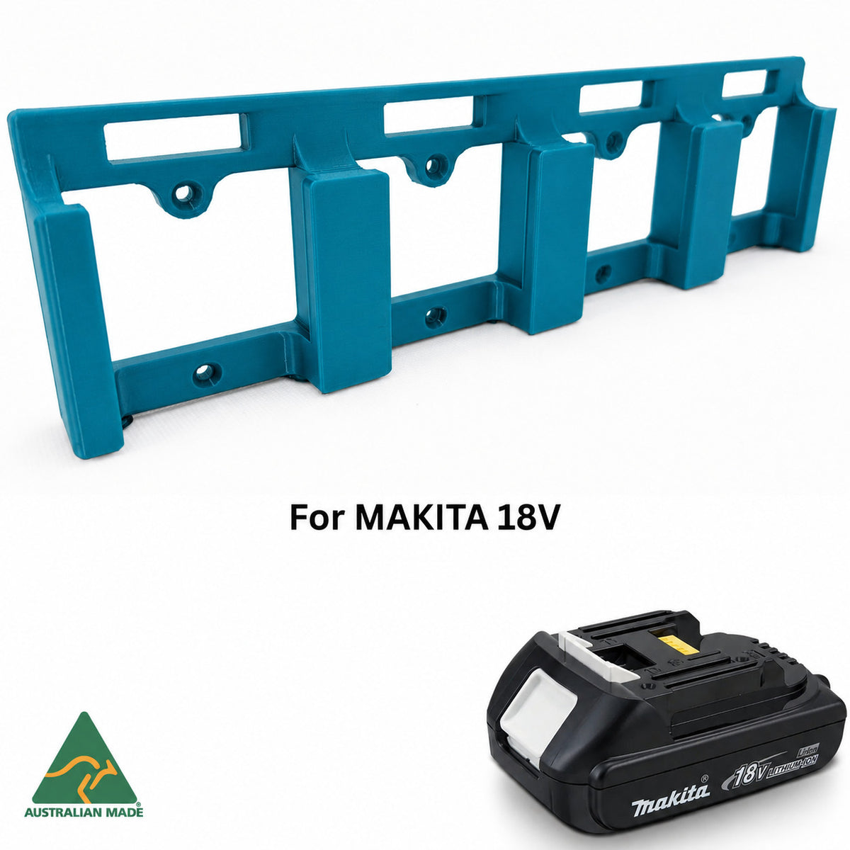 Makita 18V Battery Holder Wall Shelf Mount 1/2/3/4 batteries