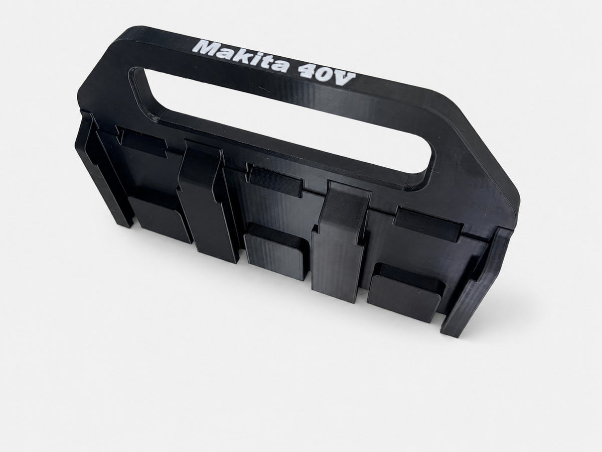 Makita 40V Battery Holder Caddy Carrier | Storage for 6 Batteries